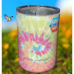 Simply Southern 2 In 1 Tumbler Stainless Coffee Wine Tie Dye Hot Cold 15 oz 5"